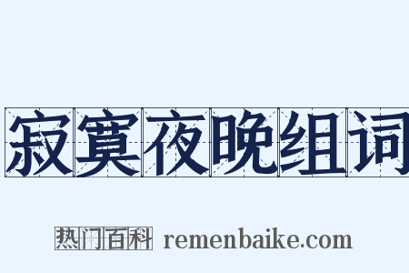 寂寞夜晚组词是什么意思的图片